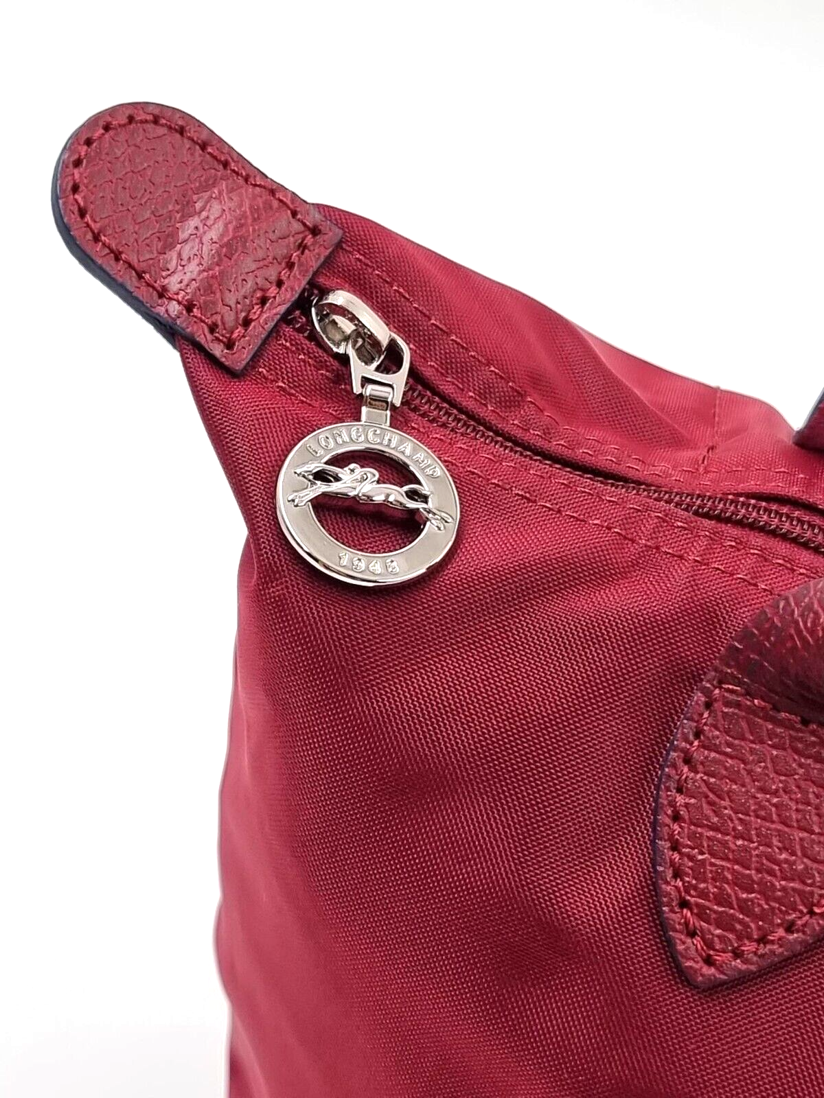 New LONGCHAMP LE PLIAGE CLUB TOP HANDLE BAG SMALL - GARNET RED