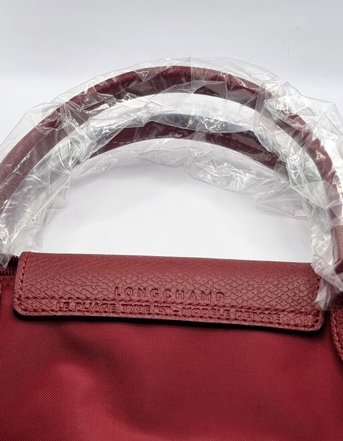 New LONGCHAMP LE PLIAGE CLUB TOP HANDLE BAG SMALL - GARNET RED