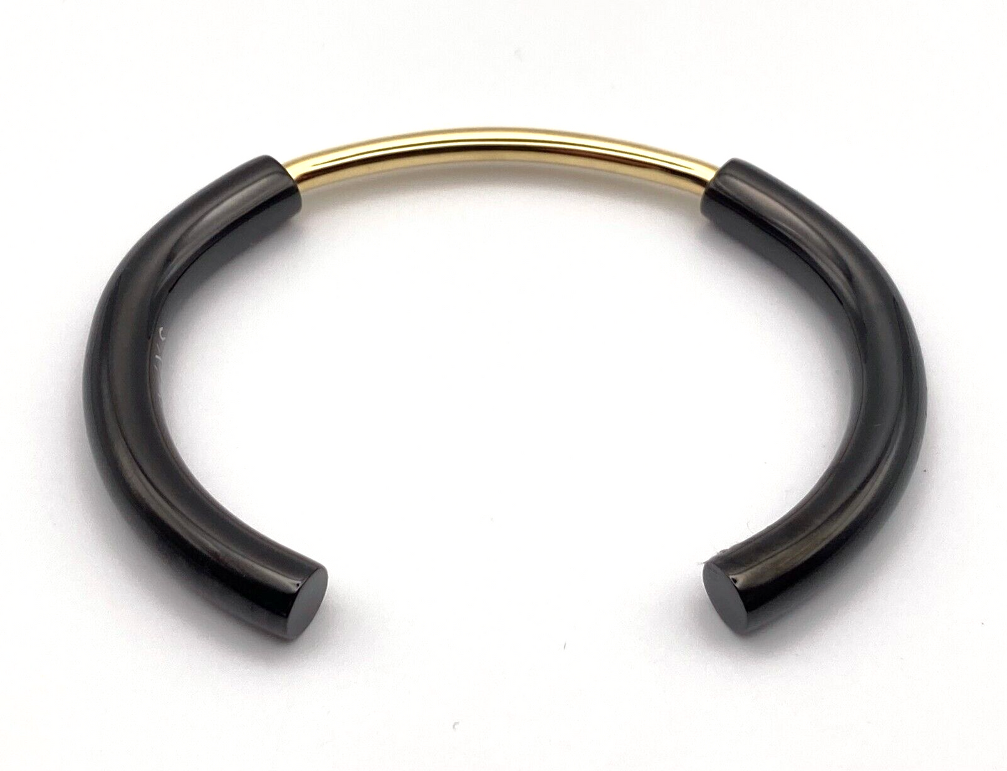 New CALVIN KLEIN DISCLOSE BANGLE KJ5FBF2001XS - BLACK/GOLD - SIZE XS