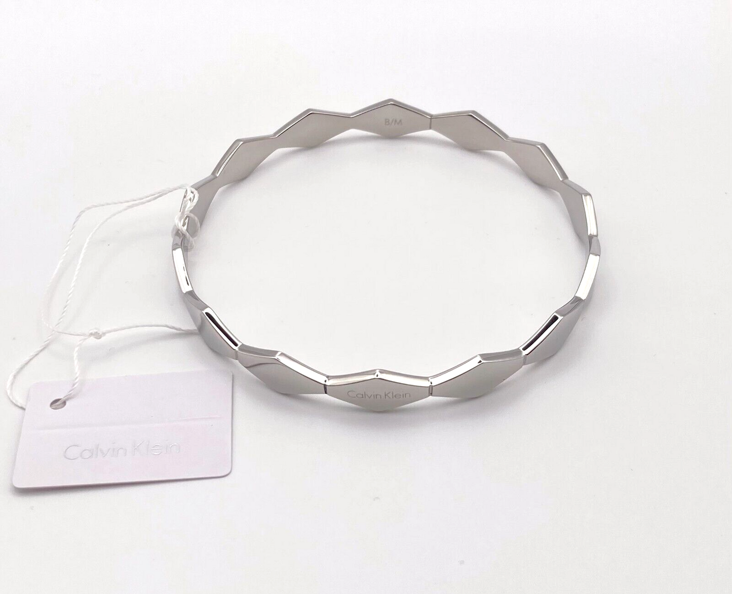 Neu CALVIN KLEIN SNAKE ARMREIF KJ5DMD00010M EDELSTAHL - SILBER - GRÖSSE M