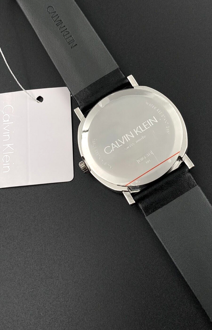 New Swiss Made CALVIN KLEIN Posh Quartz Silver Dial Men's Watch