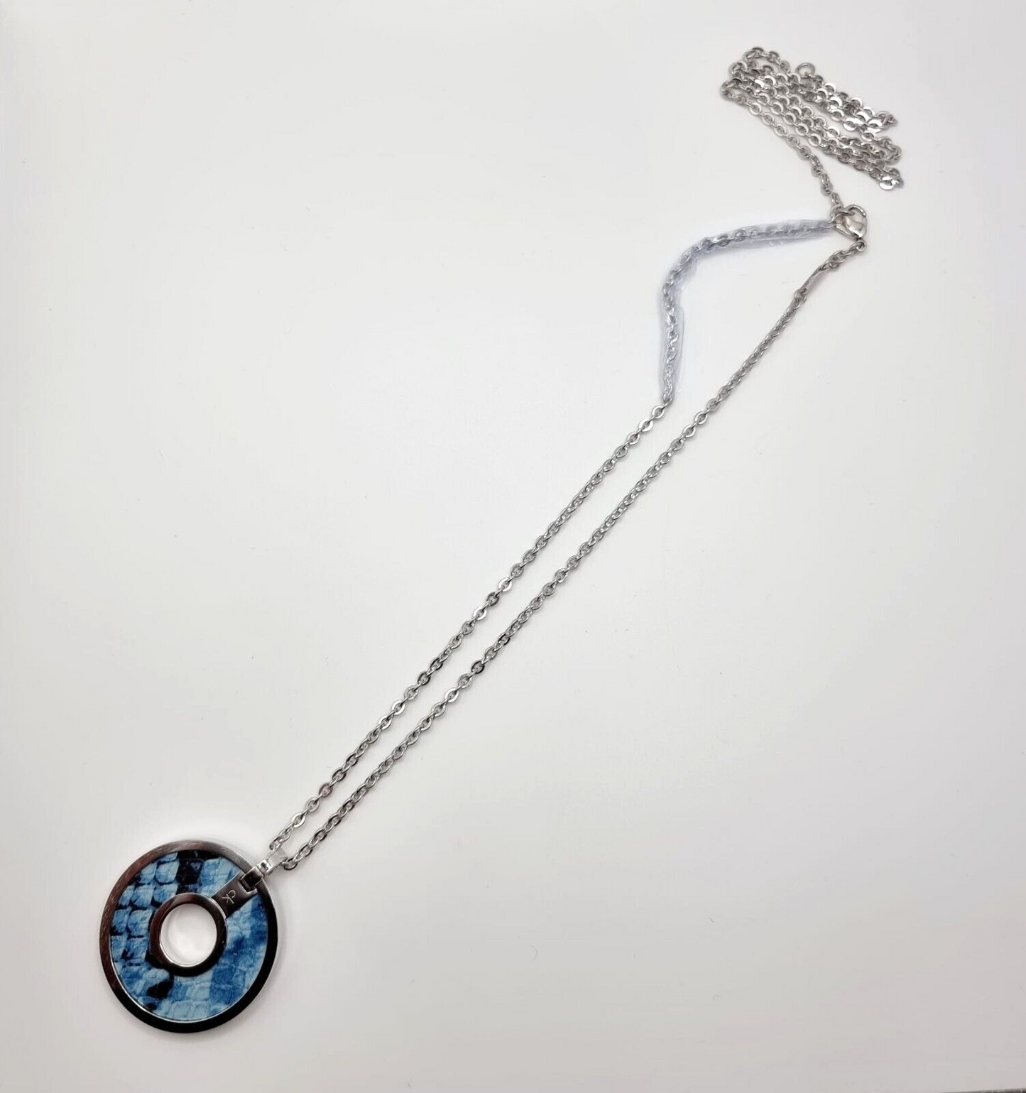 New CALVIN KLEIN SPELLBOUND KJ0DLN090100 STAINLESS STEEL NECKLACE - BLUE