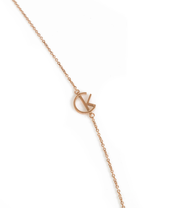 New CALVIN KLEIN KJ6DPN100100 LEAGUE STAINLESS STEEL NECKLACE - ROSE GOLD