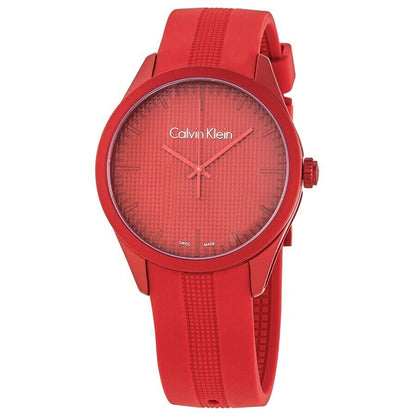 New Swiss Made CALVIN KLEIN Color Performance Red Dial Men's Watch