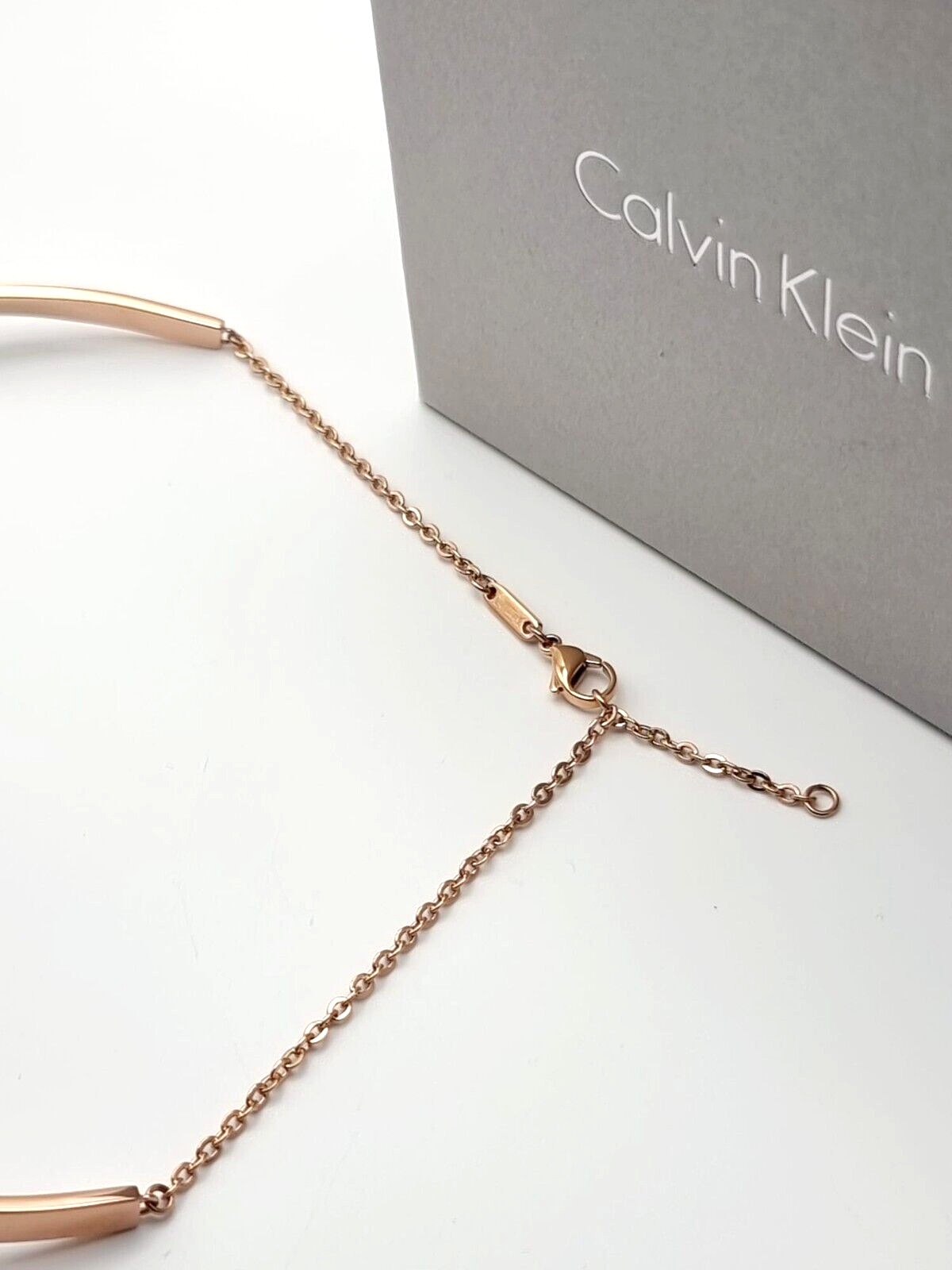 New CALVIN KLEIN OUTLINE KJ6VPJ100100 STAINLESS STEEL CHOKER - ROSE GOLD