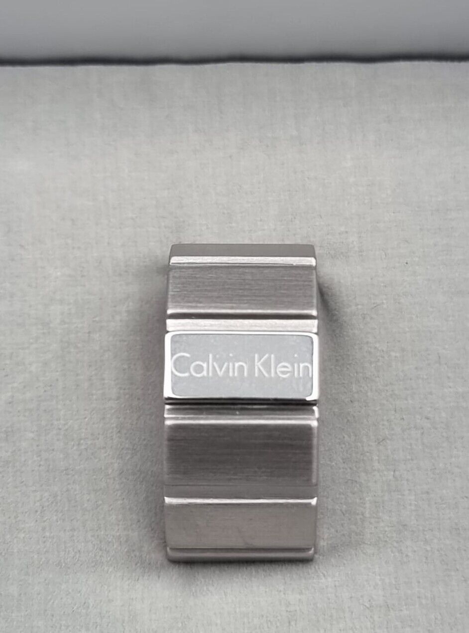 New CALVIN KLEIN PLATE KJ5SMR080110 STAINLESS STEEL MEN'S RING - SIZE 62