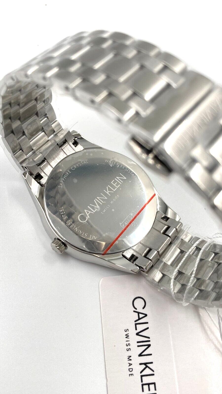 New Swiss Made CALVIN KLEIN Time Quartz Silver Dial LadiesWatch