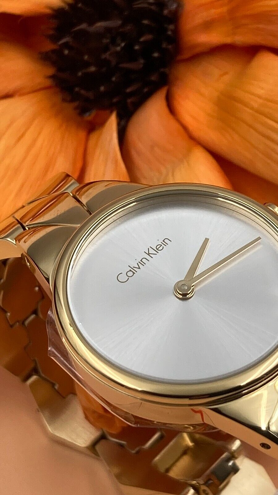 New Swiss Made CALVIN KLEIN Snake Silver Dial Ladies Quartz Watch