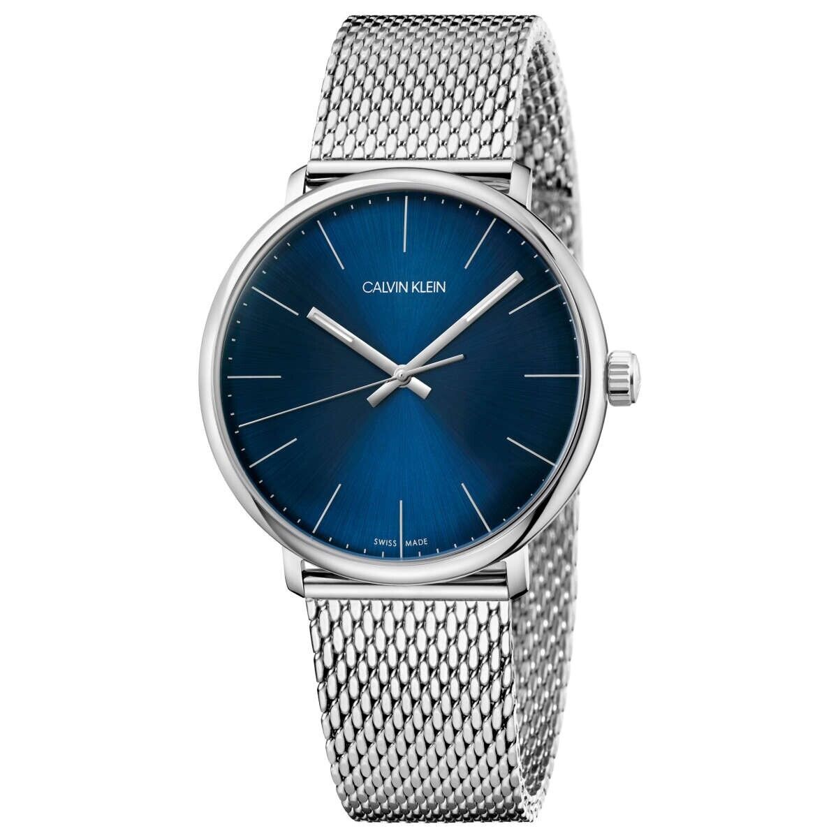 New Swiss Made CALVIN KLEIN High Noon Quartz Blue Dial Men's Watch