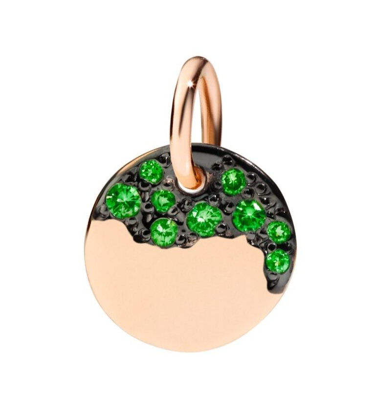 Neu DODO PRECIOUS TAG CHARM - 9kt GOLD/TSAVORITE STEINE