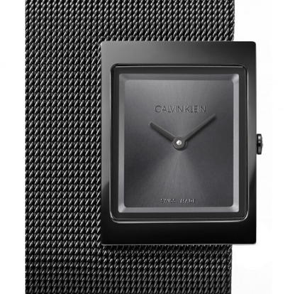 New Swiss Made CALVIN KLEIN Ladies Black Dial Watch