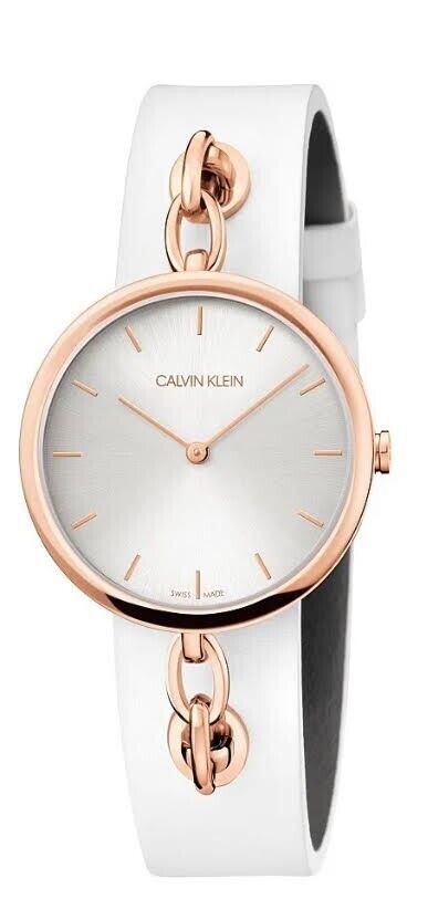 New Swiss Made CALVIN KLEIN Quartz Silver Dial Ladies Watch