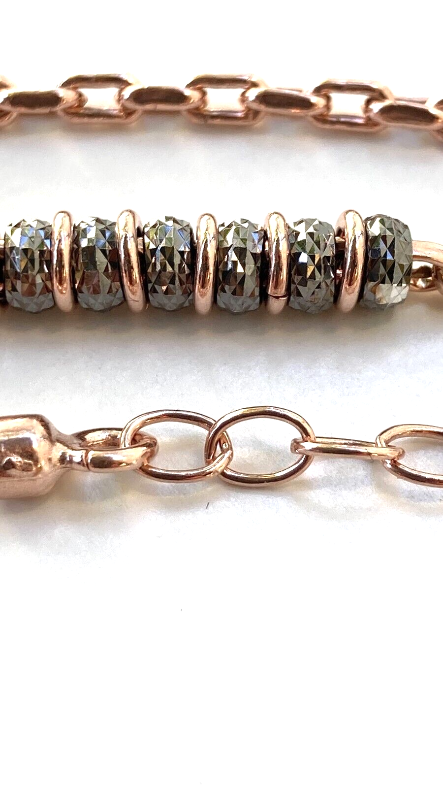 New BLISS Silver Stone Bracelet W/Diamond - Rose Gold