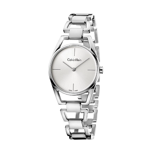 New Swiss Made CALVIN KLEIN Dainty Quartz Silver Dial Ladies Watch