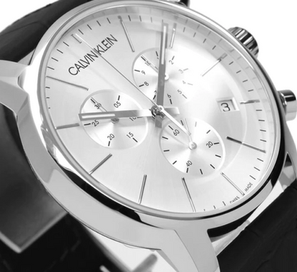 New Swiss Made CALVIN KLEIN City Quartz Silver Dial Men's Watch