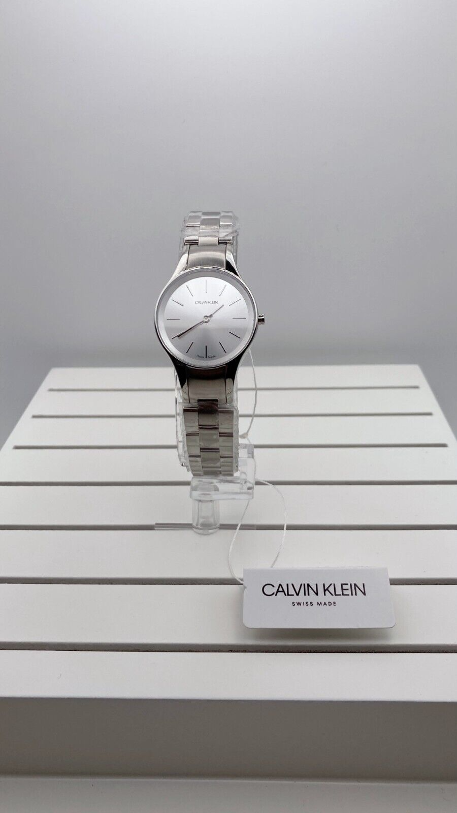 New Swiss Made CALVIN KLEIN Simplicity Quartz Silver Dial Ladies Watch