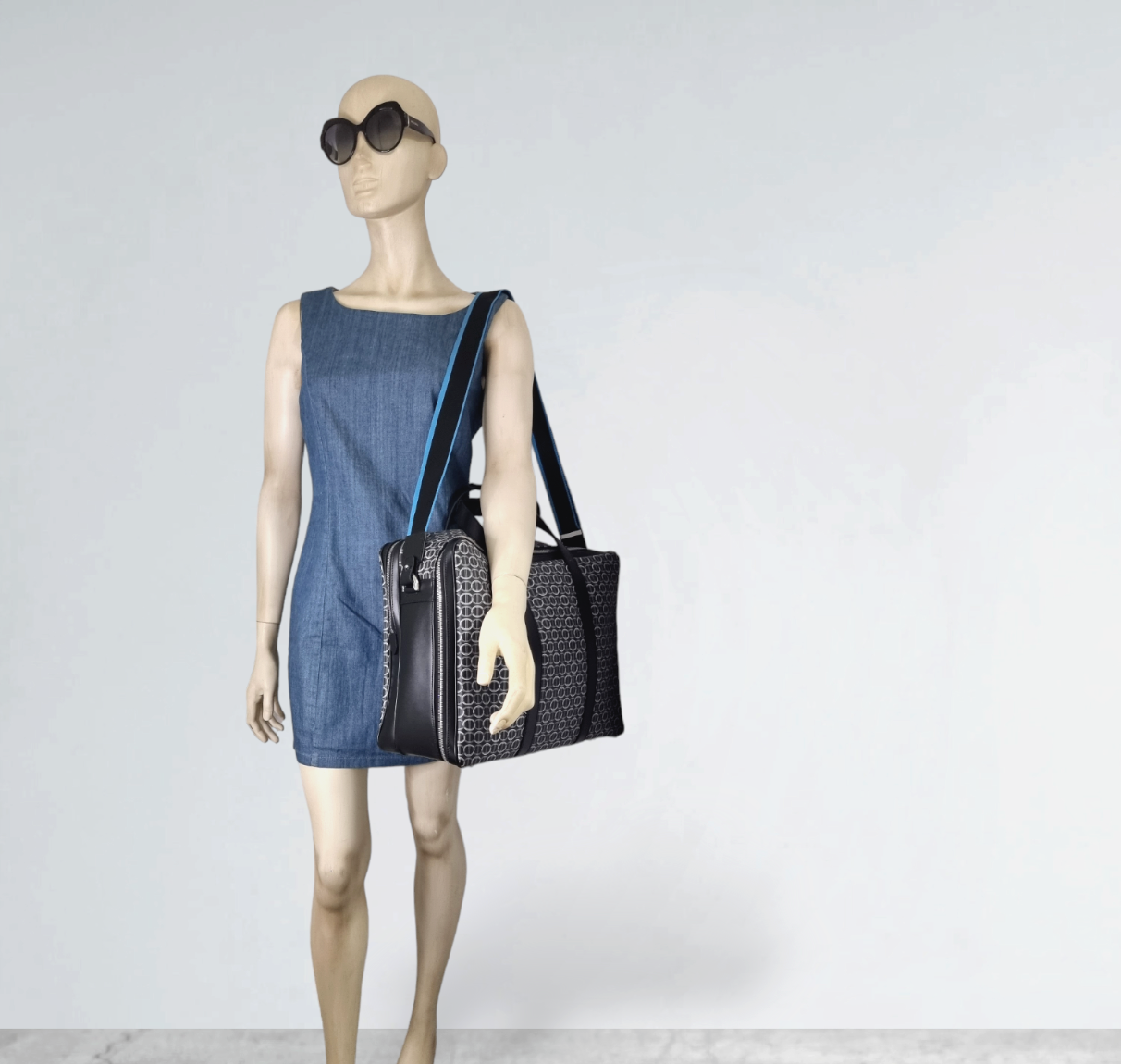 Neu DAVIDOFF LG COLORAMA SOFT SUITCASE 2 REISSVERSCHLÜSSE - SCHWARZ