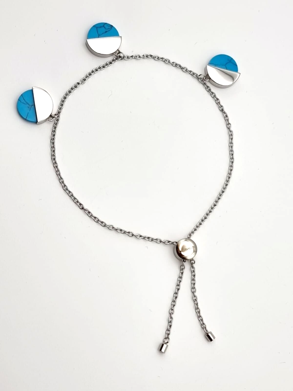 Neu CALVIN KLEIN SPICY KJ8RLB040100 EDELSTAHLARMBAND - TÜRKIS