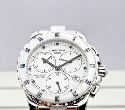 New CERTINA DS FIRST LADY CERAMIC CHRONOGRAPH - WHITE