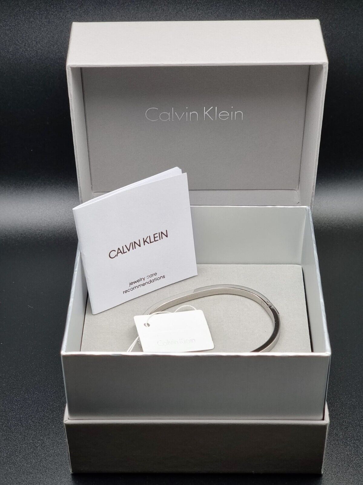 New CALVIN KLEIN HOOK KJ06MD04020S STAINLESS STEEL BANGLE -  SMALL