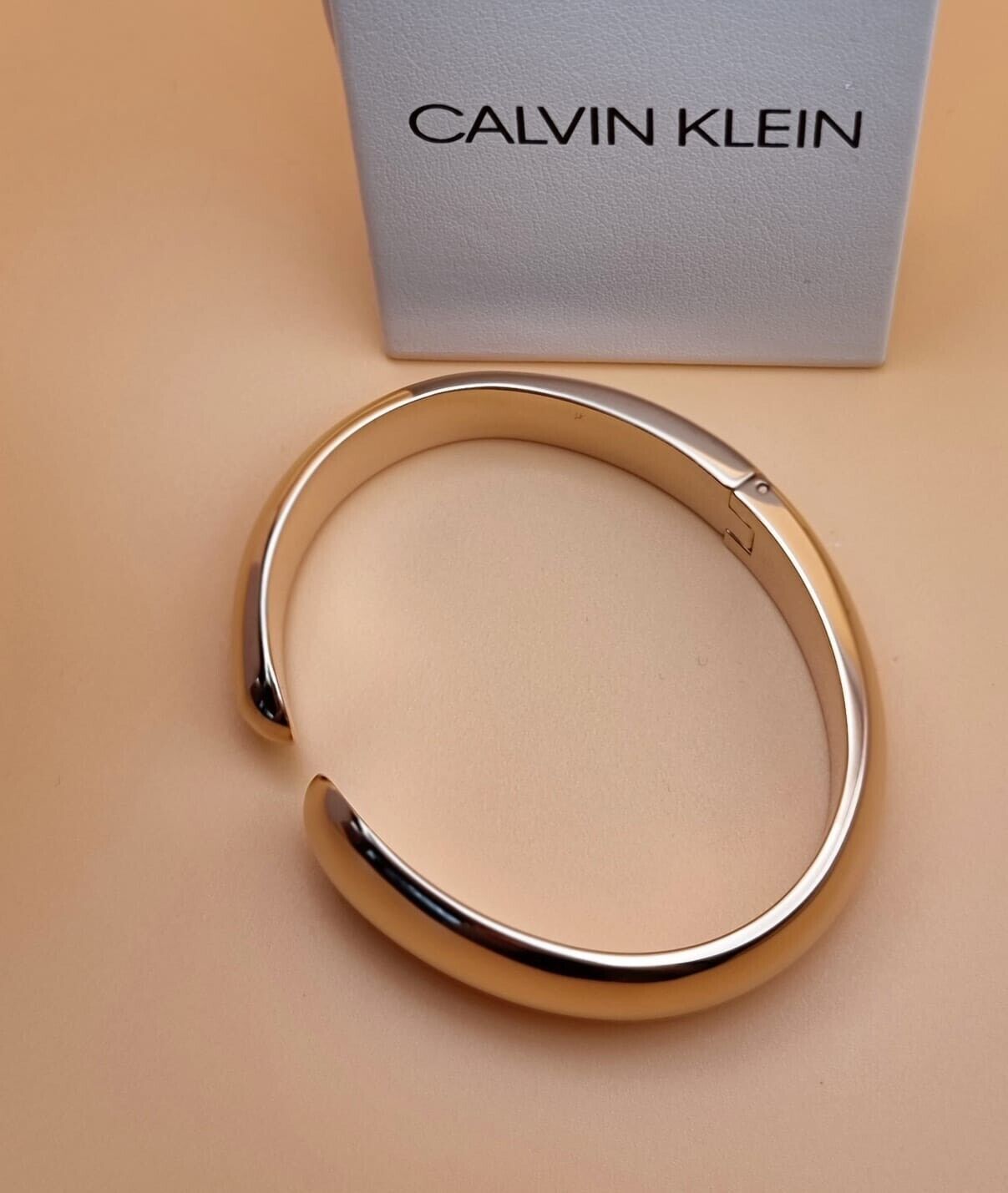 New CALVIN KLEIN INFORMAL KJ6GPD1001XS ROSE GOLD BANGLE - SIZE XS