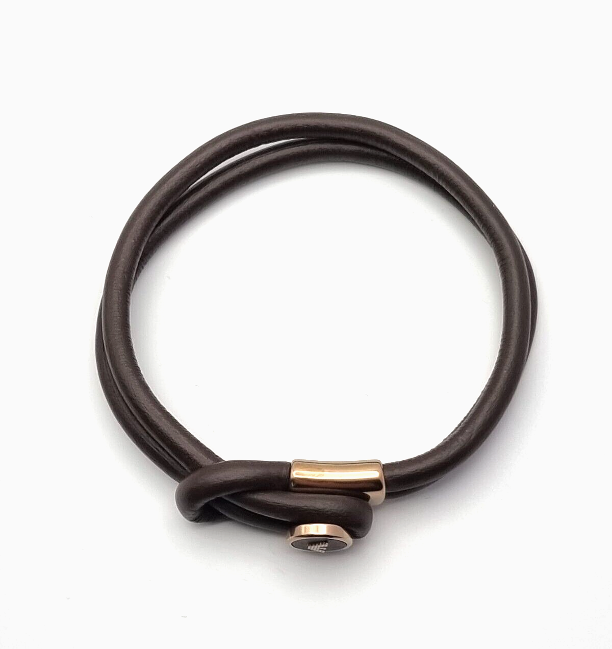 Neu EMPORIO ARMANI HERREN LEDERARMBAND EGS2213251 - BRAUN