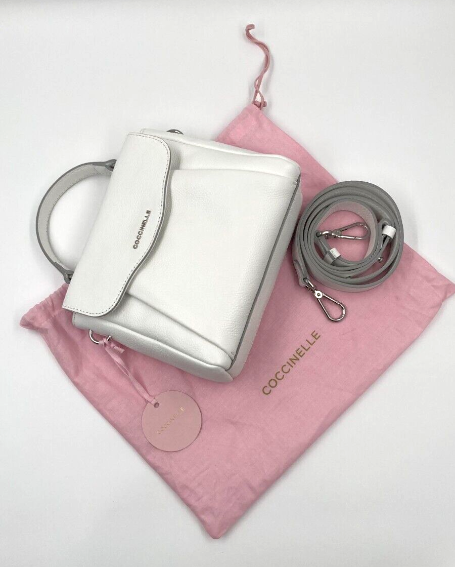 Neu COCCINELLE CONCRETE DR5 55 01 01 H 10 HANDTASCHE - BLANCHE - S