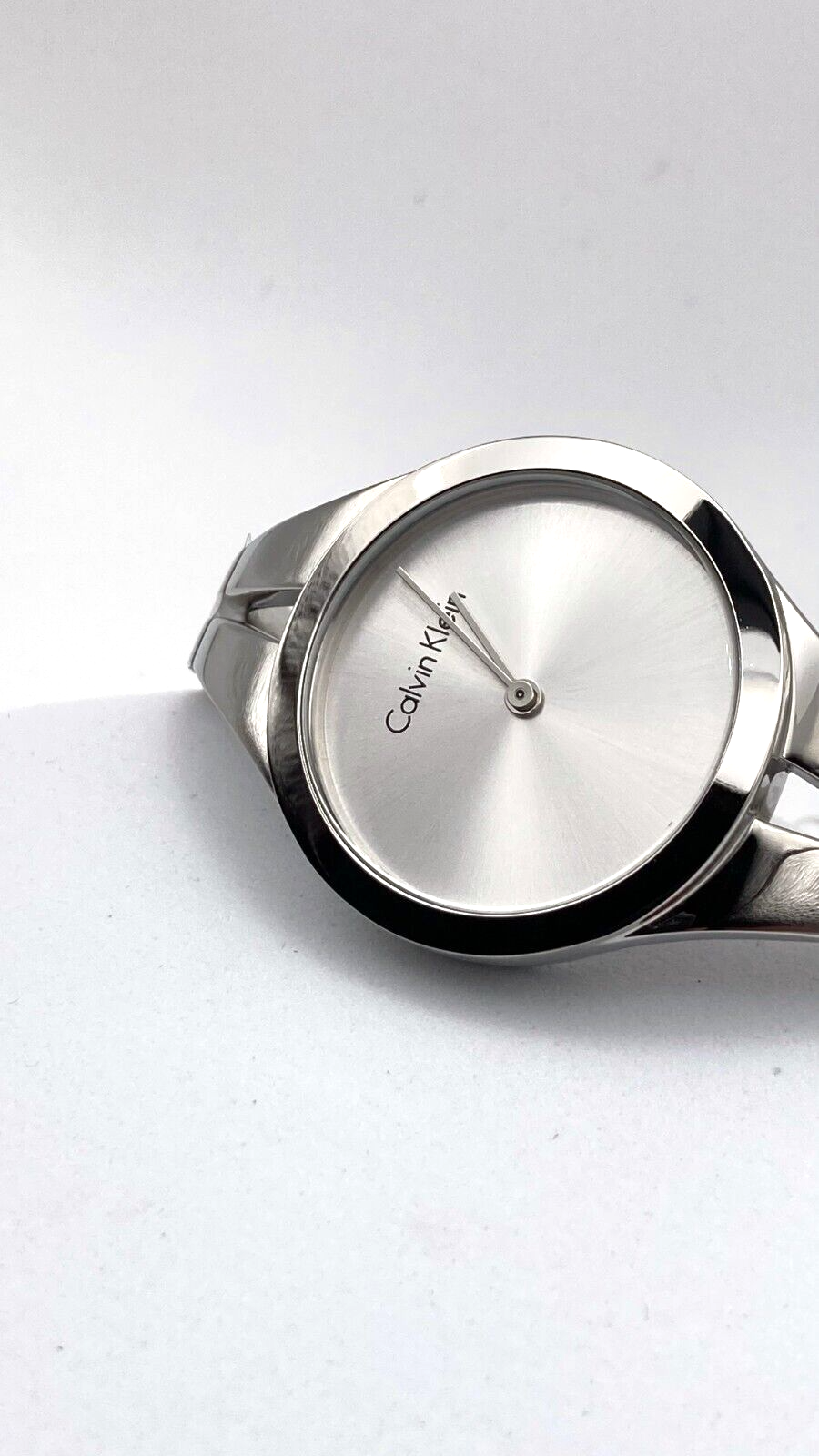 New Swiss Made CALVIN KLEIN Addict Silver Dial Small Bangle Ladies Watch