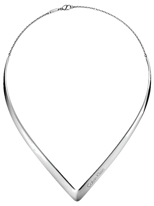 New CALVIN KLEIN OUTLINE KJ6VMJ000100 STAINLESS STEEL CHOKER NECKLACE - SILVER