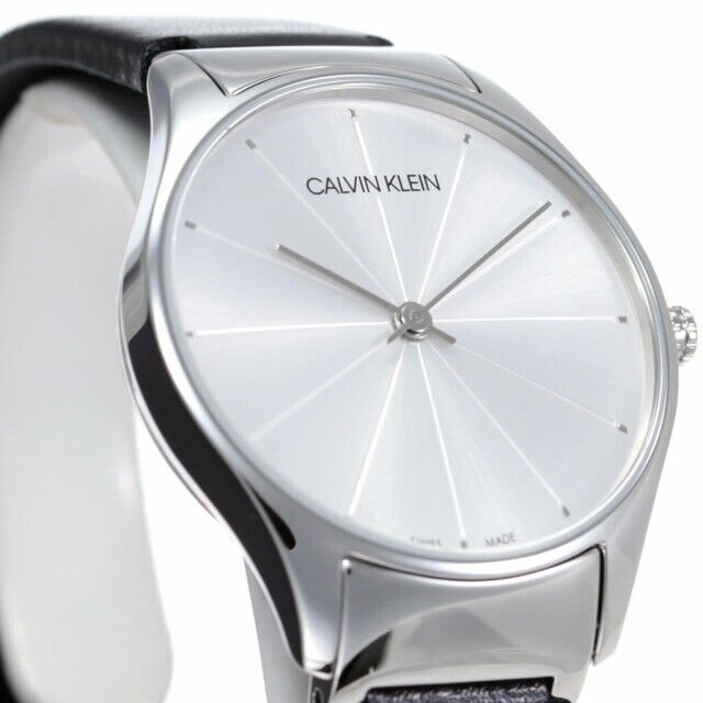 New Swiss Made CALVIN KLEIN Classic Quartz Silver Dial Ladies Watch