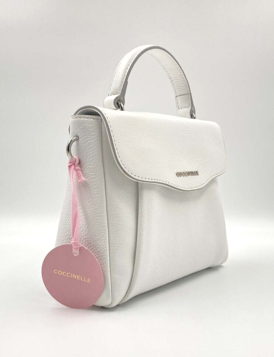 Neu COCCINELLE CONCRETE DR5 55 01 01 H 10 HANDTASCHE - BLANCHE - S