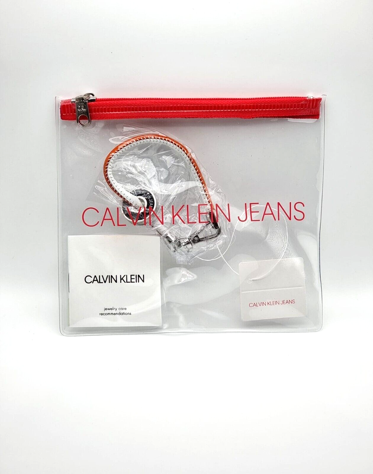 New CALVIN KLEIN JEANS KJJBBB09010L STAINLESS STEEL LEATHER BRACELET  - L