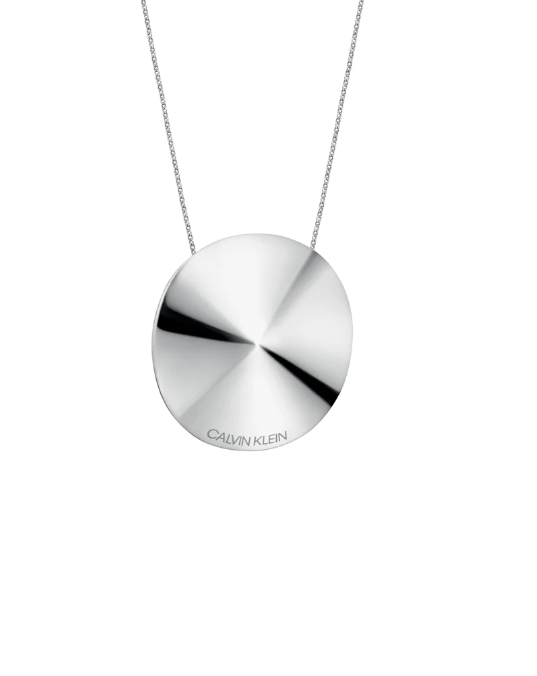 New CALVIN KLEIN STAINLESS STEEL SPINNER NECKLACE KJBAMN000100 - SILVER