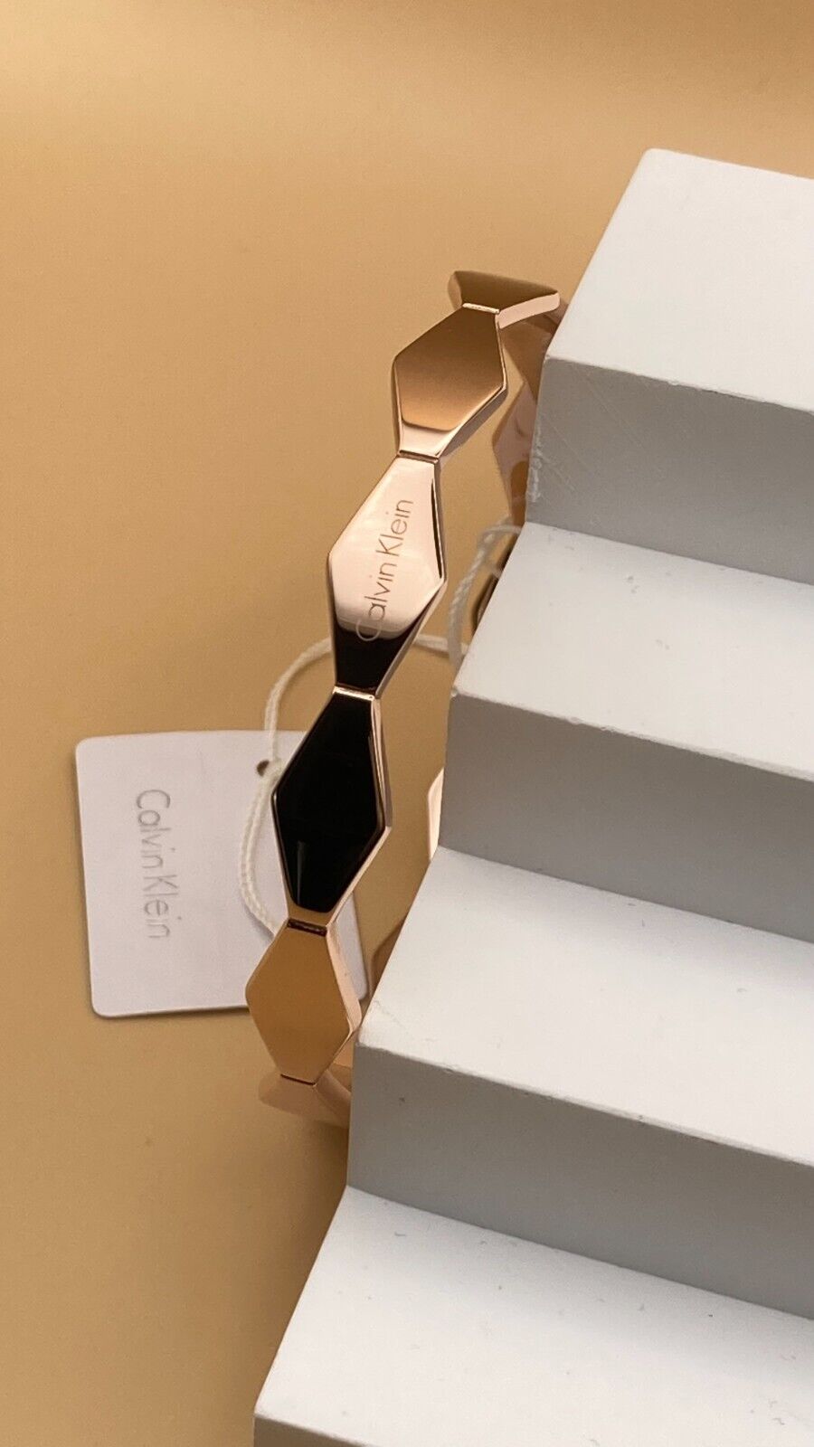 Neu CALVIN KLEIN SNAKE ARMREIF KJ5DPD1001XS - ROSÉGOLD PVD BESCHICHTET - GRÖSSE XS