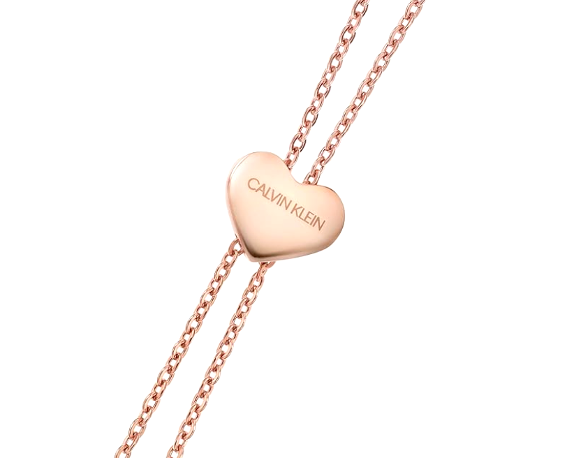 New CALVIN KLEIN SIDE KJ5QPN100300 STAINLESS STEEL NECKLACE - ROSE GOLD