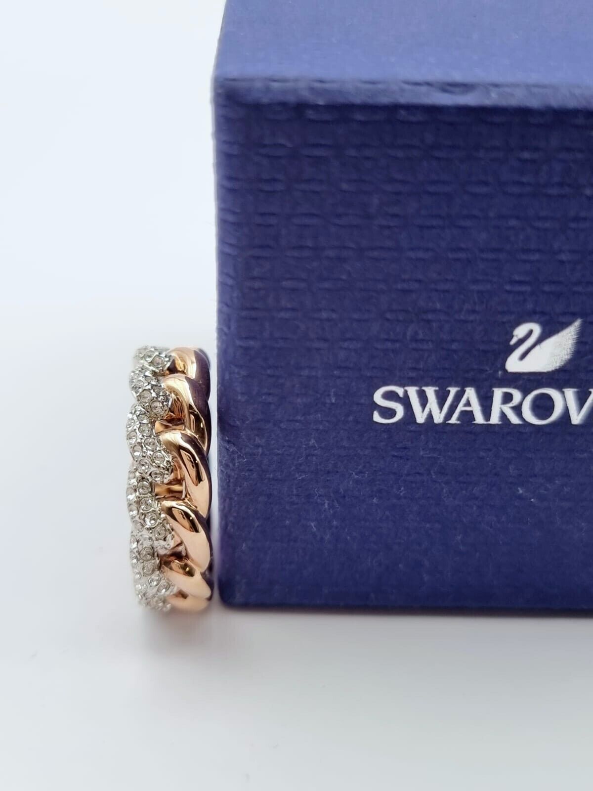 New SWAROVSKI LANE RING - ROSE GOLD - SIZE 52