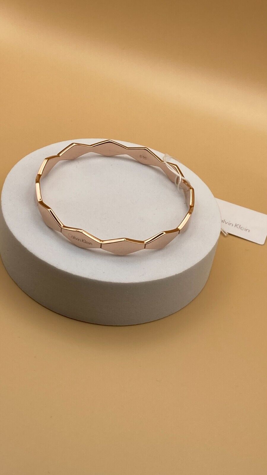 Neu CALVIN KLEIN SNAKE ARMREIF KJ5DPD1001XS - ROSÉGOLD PVD BESCHICHTET - GRÖSSE XS