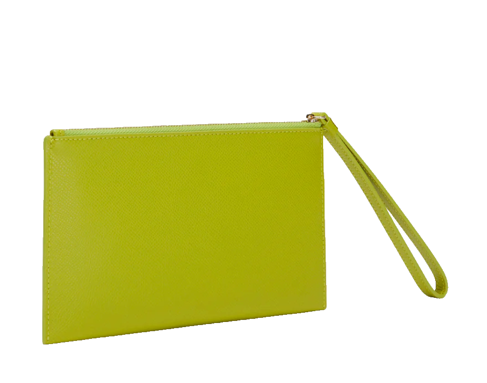 Neu FURLA BABYLON UMSCHLAGTASCHE - LIME YELLOW