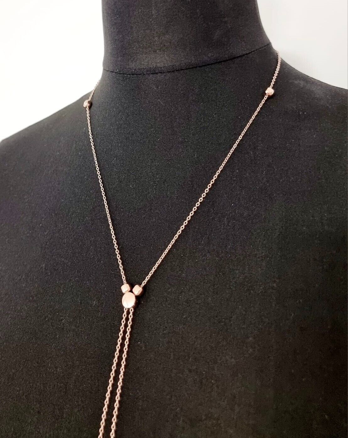 New CALVIN KLEIN SIDE KJ5QPN100200 STAINLESS STEEL NECKLACE - ROSE GOLD