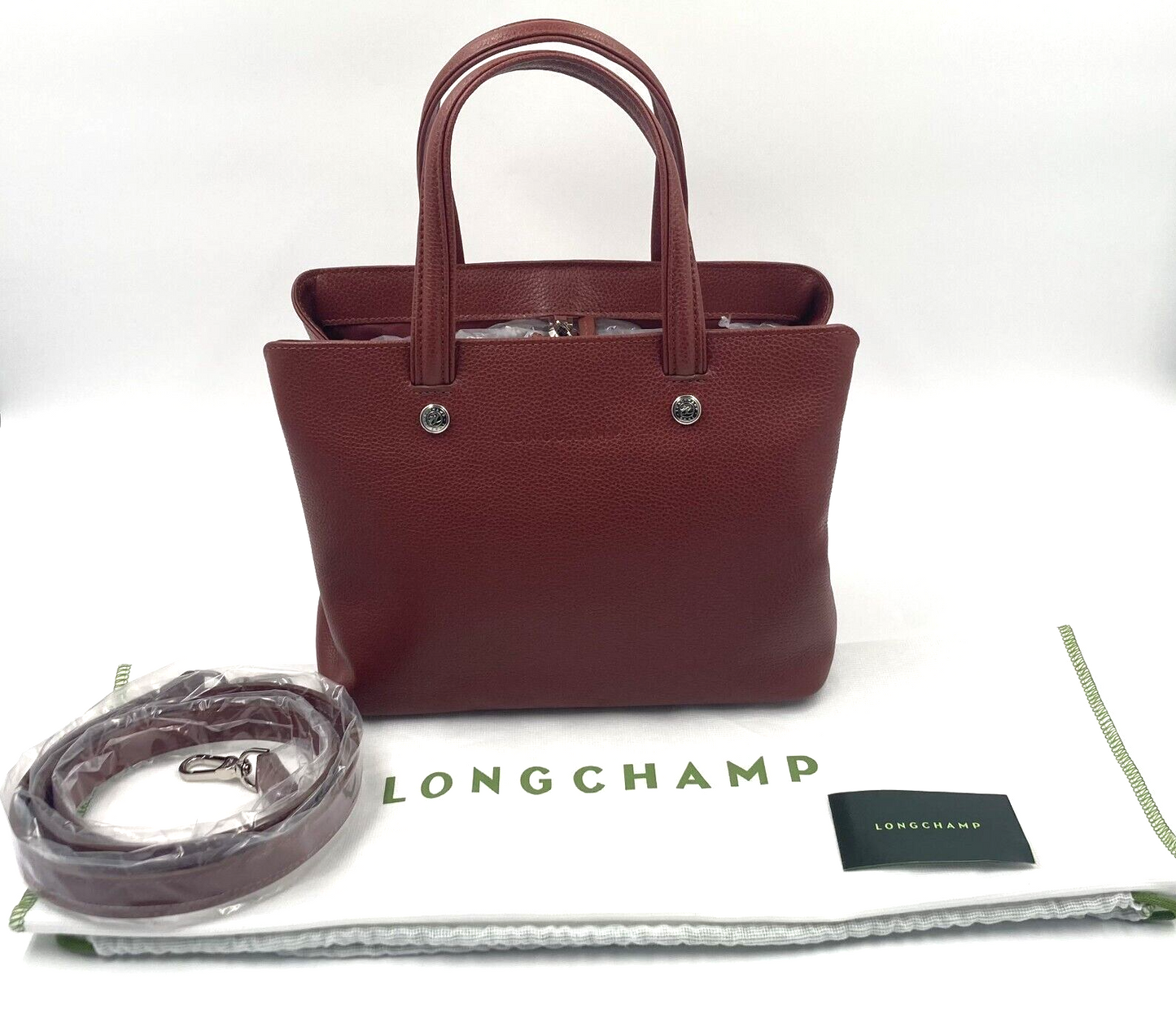 LONGCHAMP LE FOULONNE TOP HANDLE BAG - SMALL - CHESTNUT