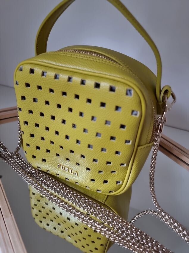 Neu FURLA YO-YO Mini XBody Bag - Senfgelb