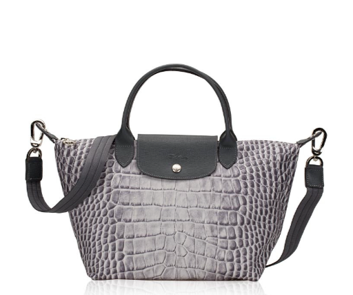 LONGCHAMP CROCO TOP HANDLE BAG - S