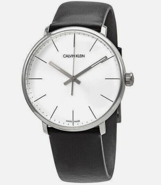 New Swiss Made CALVIN KLEIN High Noon Quartz Silver Dial Men's Watch