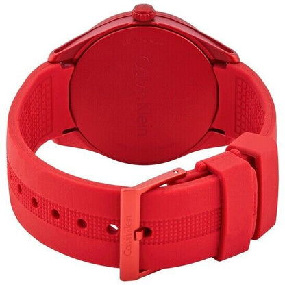 New Swiss Made CALVIN KLEIN Color Performance Red Dial Men's Watch