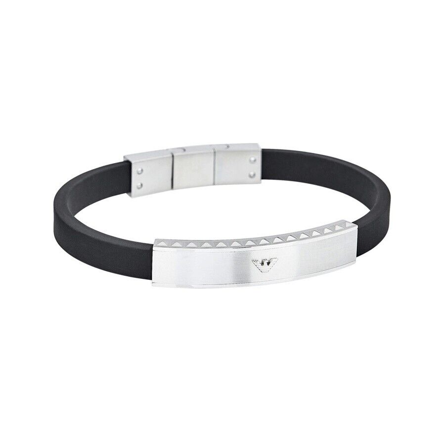 Neu EMPORIO ARMANI HERREN-OHRSTECKERARMBAND AUS EDELSTAHL - EGS1882040
