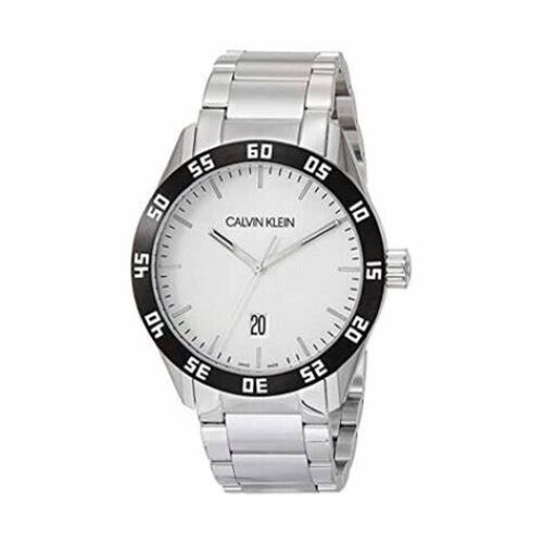 New Swiss Made CALVIN KLEIN Complete Quartz Silver Dial Men's Watch