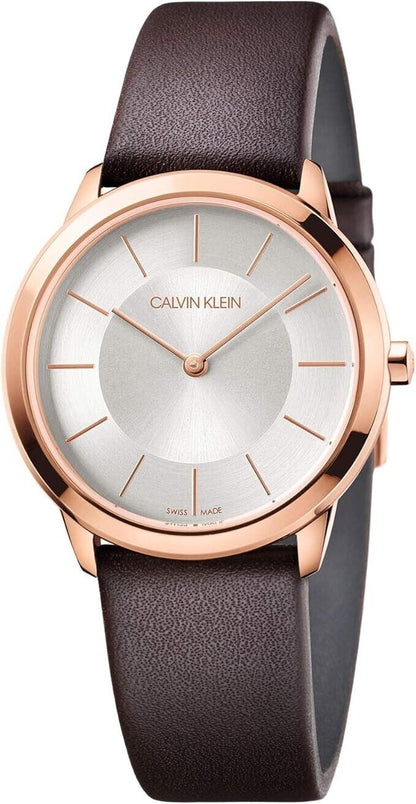 New Swiss Made CALVIN KLEIN Minimal Quartz Silver Dial Ladies Watch