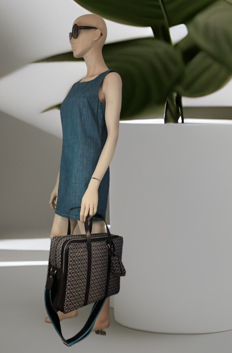 Neu DAVIDOFF COLORAMA BUSINESS BAG 2 ZIP - SCHWARZ