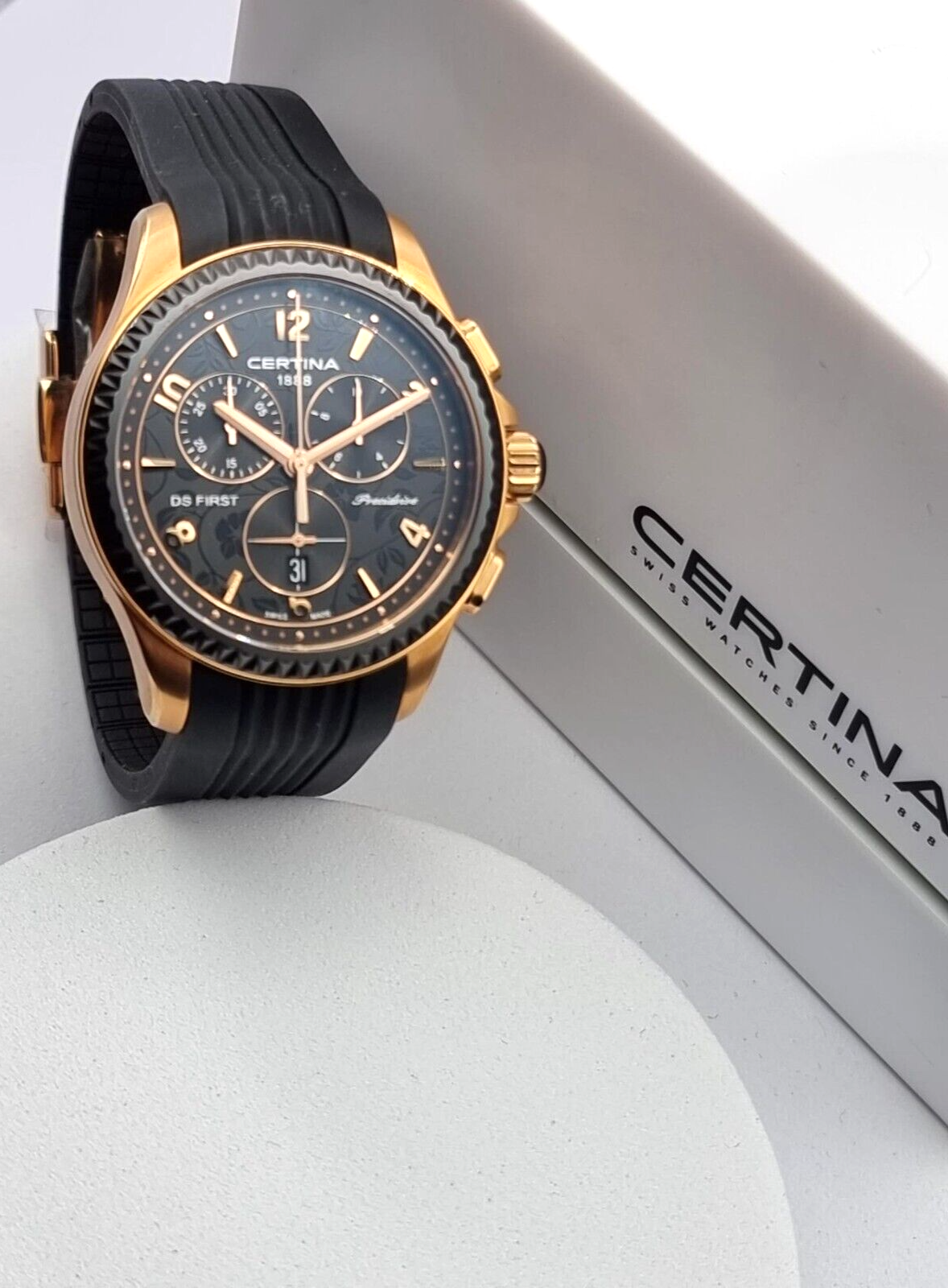 New CERTINA DS FIRST LADY CERAMIC CHRONO PRECIDRIVE - BLACK/GOLD