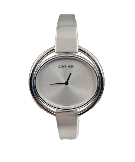 New Swiss Made CALVIN KLEIN Impetuous Quartz Silver Dial Ladies Watch